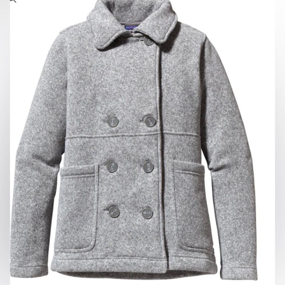 patagonia Better Sweater, Peacoat gray fleece jacket blazer size S Grey‎